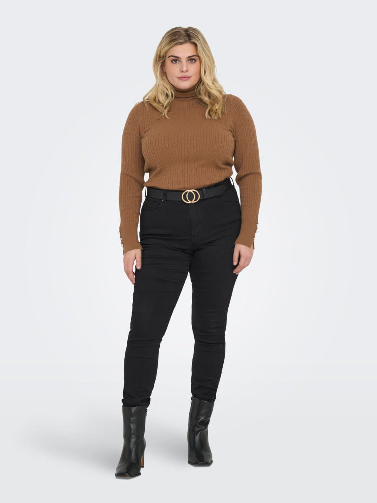 Carlorelai Ls Cable Rollneck Knt Cur Curve Truien