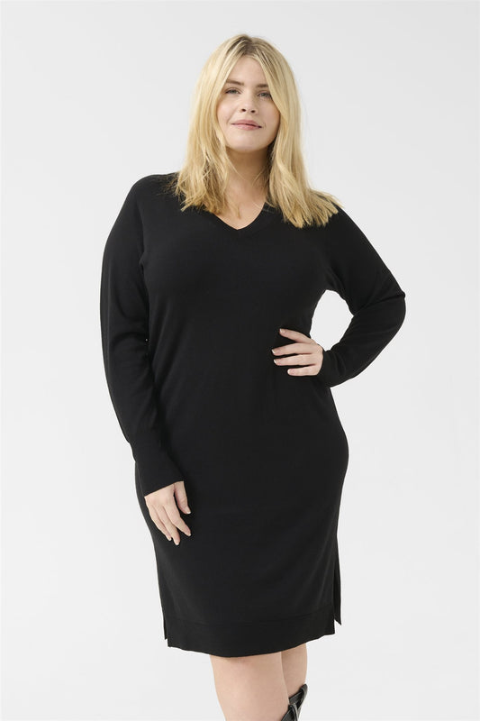 KCLIZZY KNIT DOUBLE V DRESS