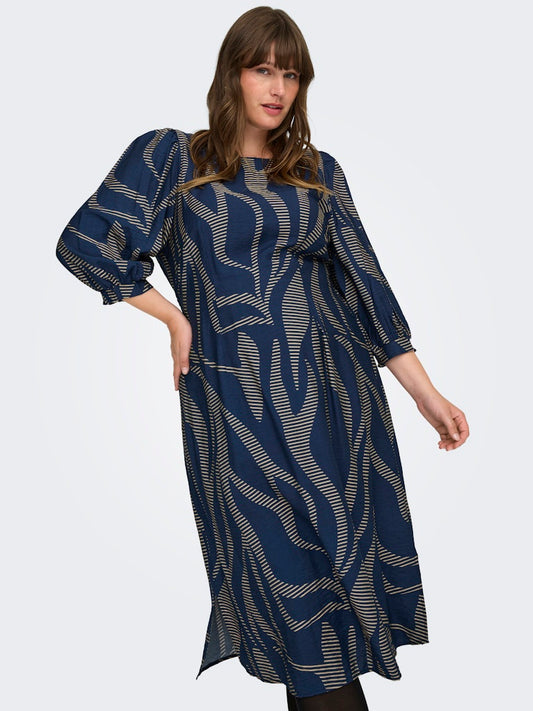 CARFANNIL 3/4 CALF SMOCK DRESS CUR