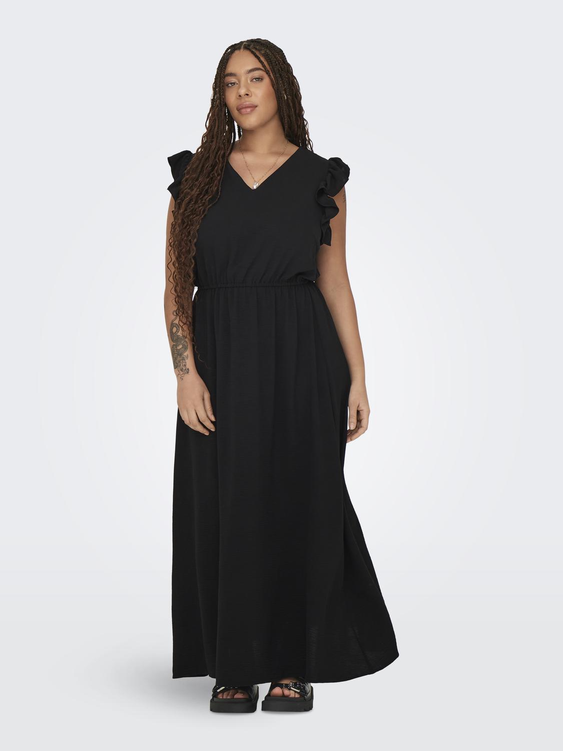 Carmetta Life S/L Long Dress Cur Curve Jurken En Jumpsuits