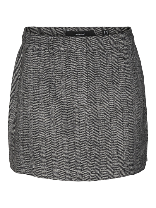 Vmlizzie Hr Herringbone Mini Skirt Rokken En Shorts