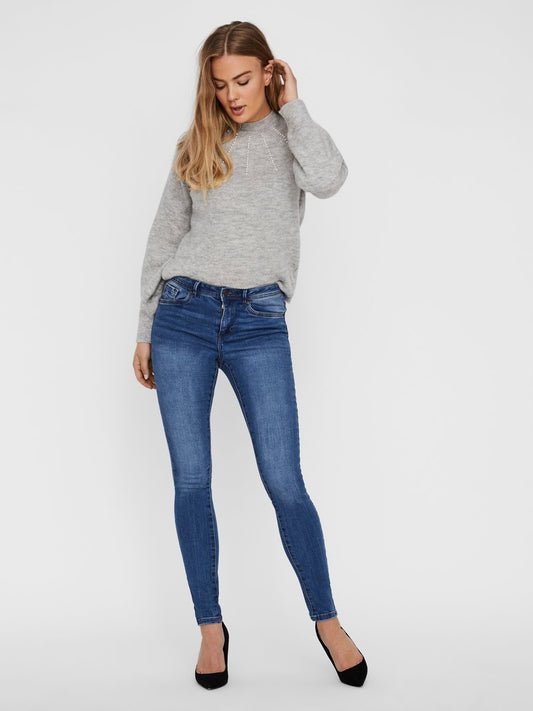Tanya Mid Rise Piping Jeans Vi349