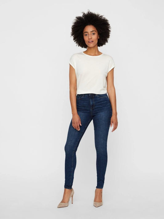 Sophia High Waist Skinny Jeans Medium Blue