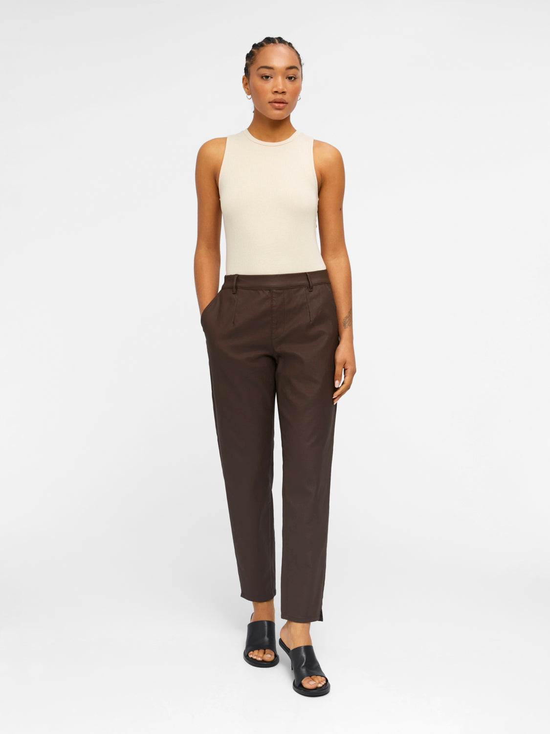 Belle Lisa Coated Pant Noos Broeken En Leggings