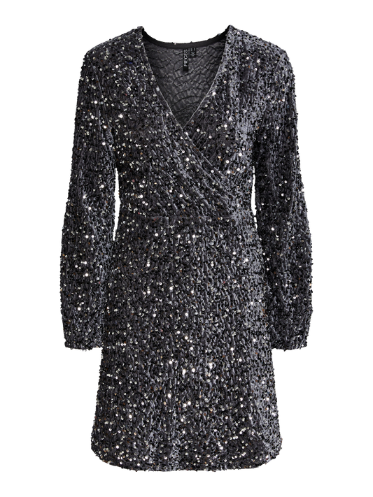 Pckam Ls Wrap Dress Bc Jurken