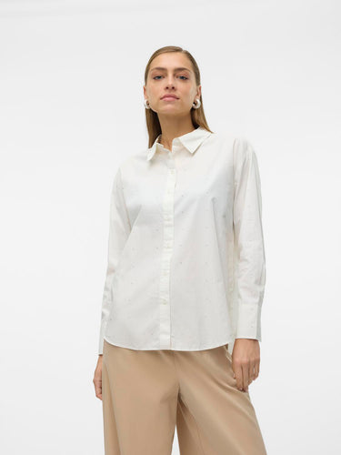 Vmcharlotte Stud Ls Shirt Blouses