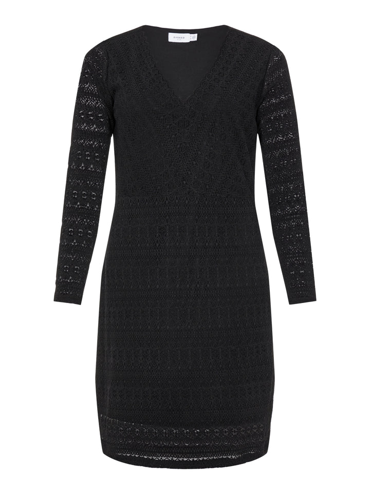 VICHIKKA V-NECK L/S DRESS/CUR - NOOS