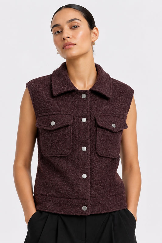 NMHINNY S/L BOUCLE VEST