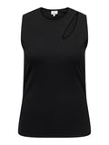 CARFRINO S/L CUT OUT RIB TOP JRS CUR