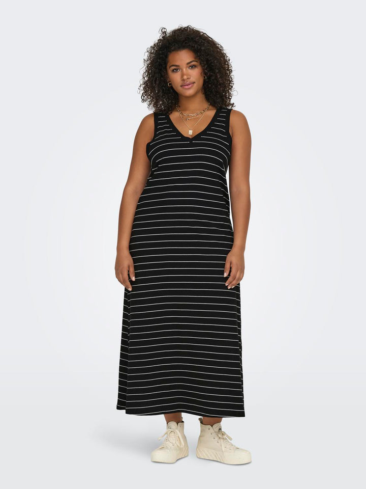 CARMAY LIFE S/L CALF V-NECK DRESS JRS CUR