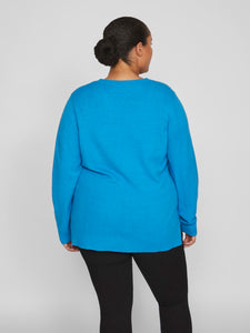 VIRIL V-NECK L/S KNIT TOP/CUR - NOOS