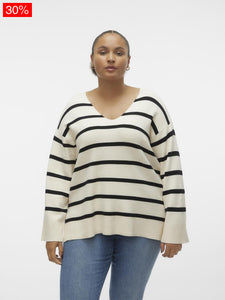 Vmcsaba Ls V-Neck Pullover Ga Noos Cur Curve Truien