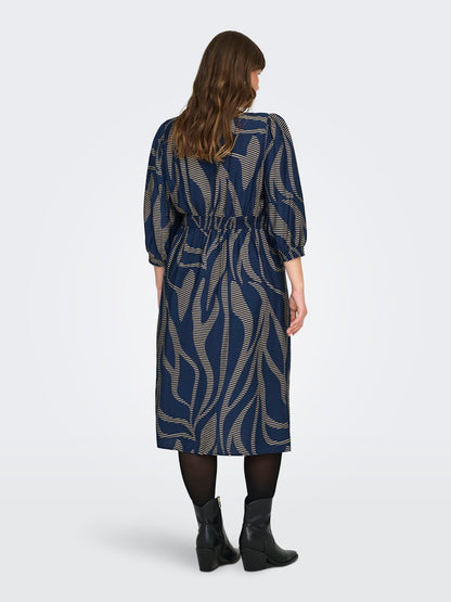 CARFANNIL 3/4 CALF SMOCK DRESS CUR