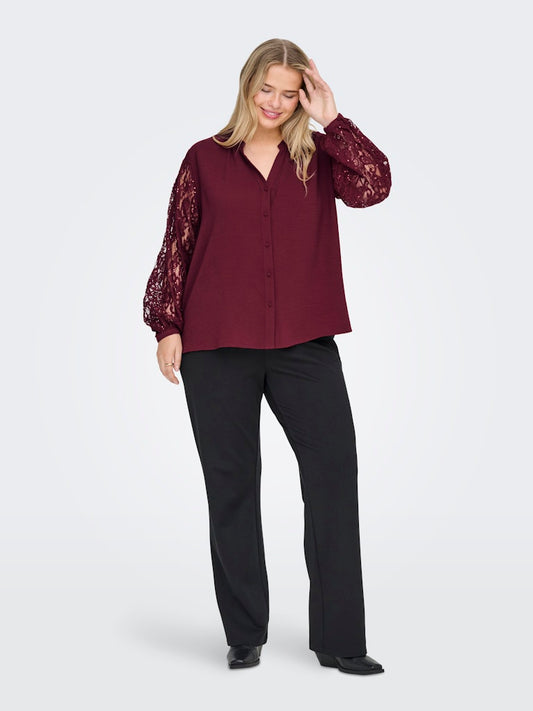CARKAMMY LIFE LS V-NECK LACE SHIRT CUR