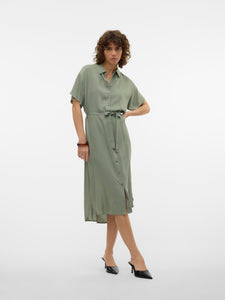 VMBUMPY SS CALF SHIRT DRESS