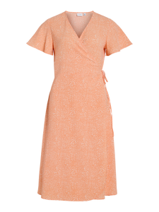 VILOVIE S/S WRAP MIDI DRESS - NOOS