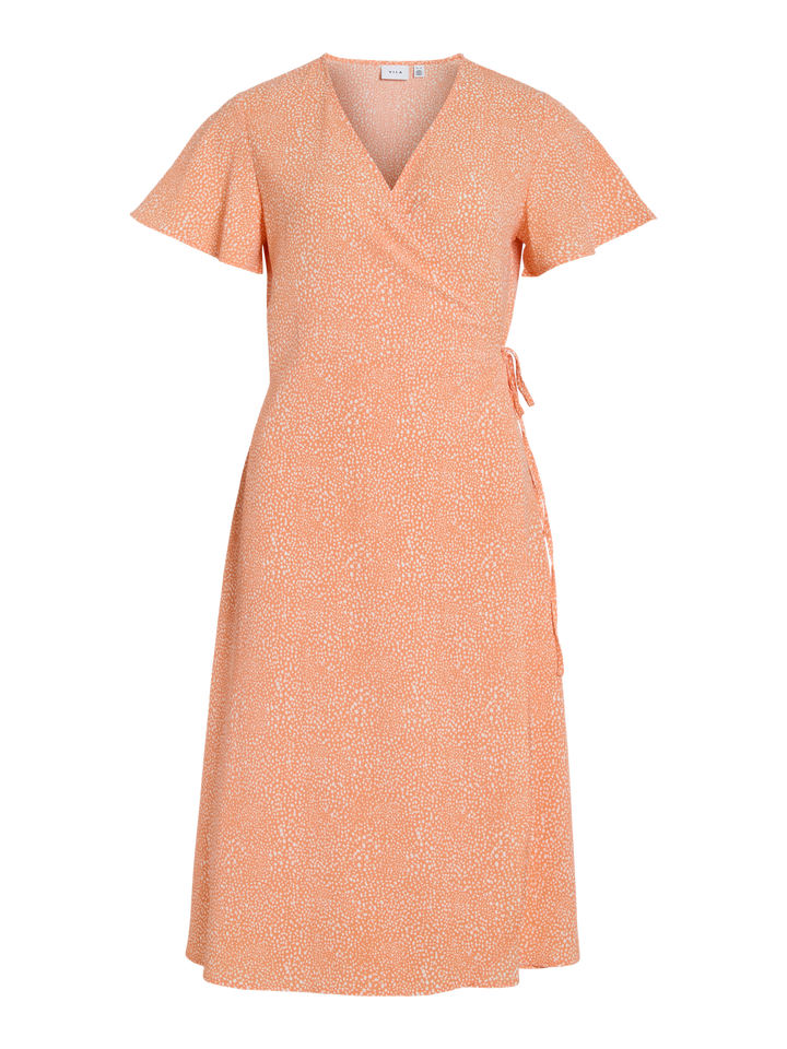 VILOVIE S/S WRAP MIDI DRESS - NOOS