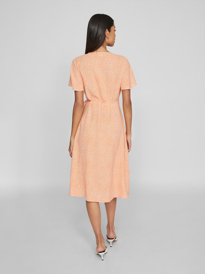 VILOVIE S/S WRAP MIDI DRESS - NOOS