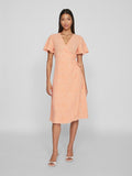 VILOVIE S/S WRAP MIDI DRESS - NOOS