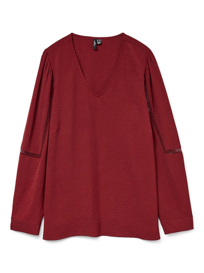 VMCALVA LACE L/S TOP  CUR