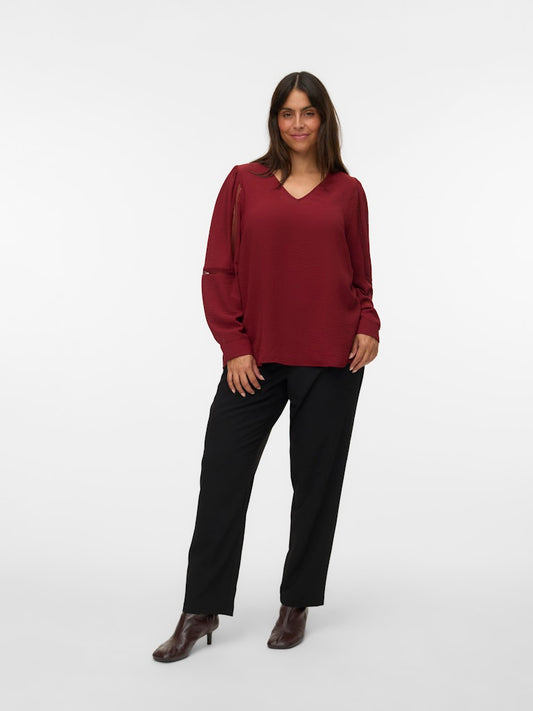 VMCALVA LACE L/S TOP  CUR