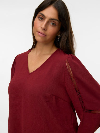 VMCALVA LACE L/S TOP  CUR