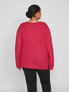 VIRIL V-NECK L/S KNIT TOP/CUR - NOOS