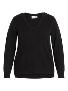 VIRIL V-NECK L/S KNIT TOP/CUR - NOOS