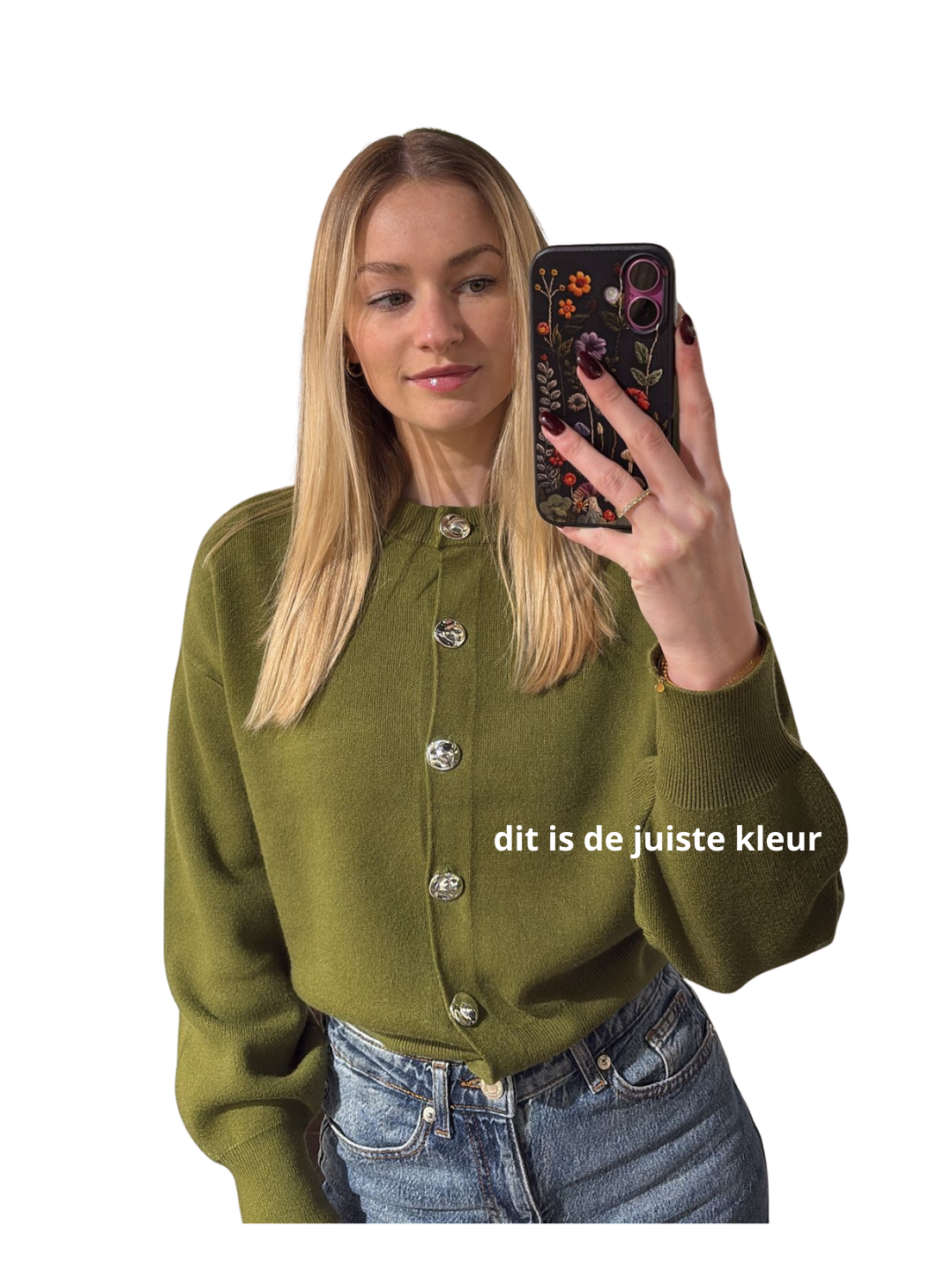 VMMIA LS O-NECK BUTTON CARDIGAN