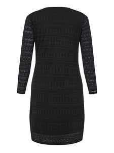 VICHIKKA V-NECK L/S DRESS/CUR - NOOS