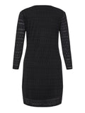 VICHIKKA V-NECK L/S DRESS/CUR - NOOS