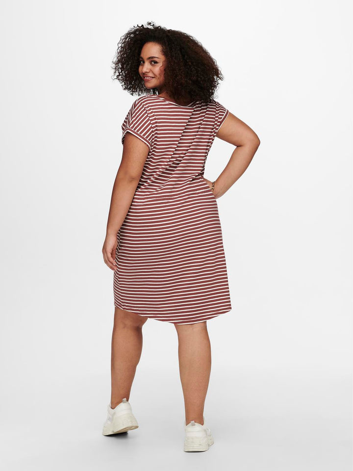 CARAPRIL SS KNEE DRESS STRIPE JRS NOOS CUR