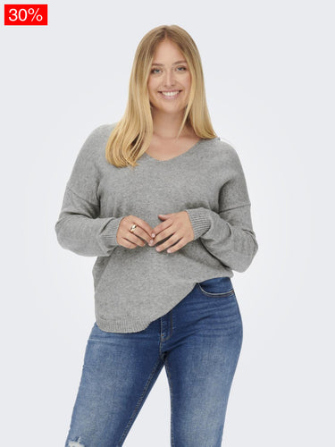 Carmargareta Ls Pullover Knt Noos Cur Curve Truien