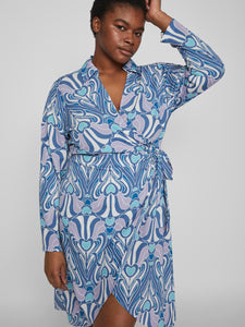 Vimirassa V-Neck L/S Wrap Dress/Su/Cur Curve Jurken En Jumpsuits