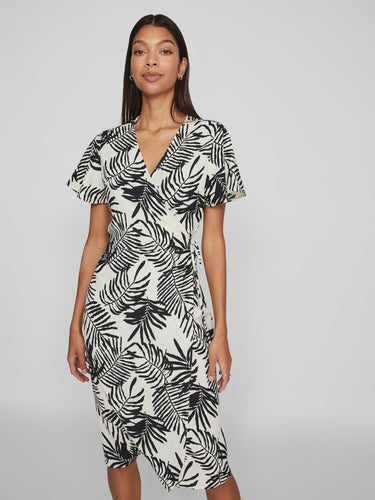 VILOVIE S/S WRAP MIDI DRESS - NOOS