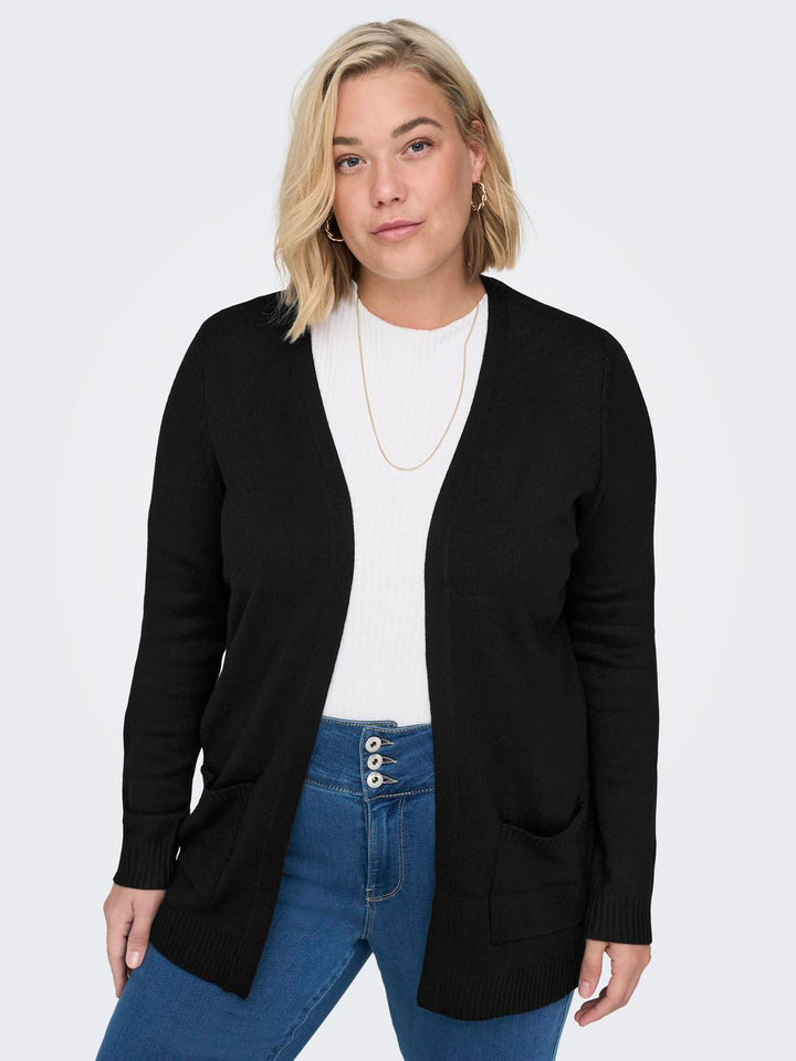 Caresly L/S Open Cardigan Knt Noos Cur Curve Vesten