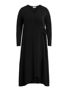 VIBORNEO L/S WRAP MIDI DRESS/CUR