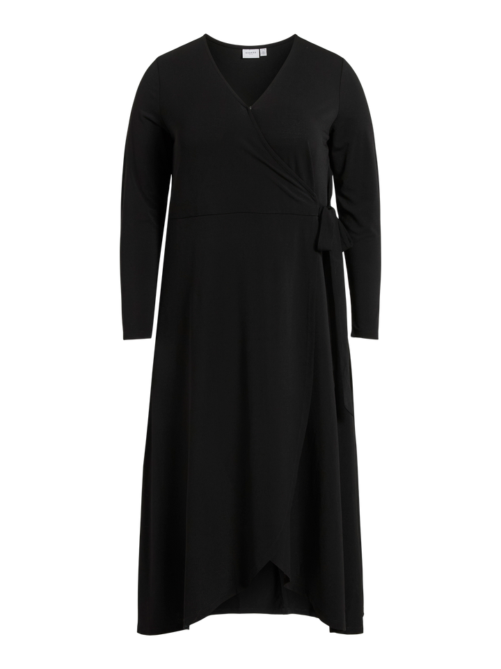 VIBORNEO L/S WRAP MIDI DRESS/CUR