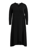 VIBORNEO L/S WRAP MIDI DRESS/CUR