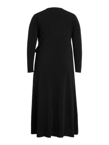 VIBORNEO L/S WRAP MIDI DRESS/CUR