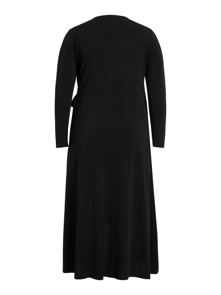 VIBORNEO L/S WRAP MIDI DRESS/CUR