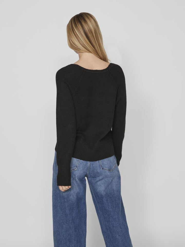 VIPRIMIA L/S V-NECK KNIT TOP/TES