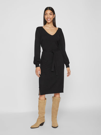 Viril Rev V-Neck Knit Dress - Noos Jurken