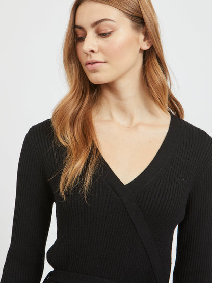 Ril Wrap L/S Knit Dress Jurken