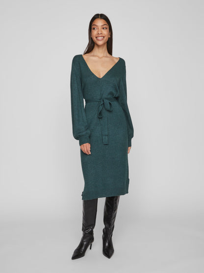 Viril Rev V-Neck Knit Dress - Noos Jurken