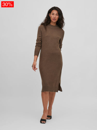 Ril Crew Neck L/S Midi Dress Jurken