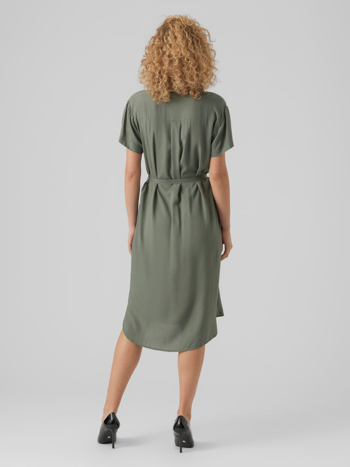 VMBUMPY SS CALF SHIRT DRESS