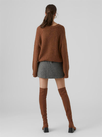 Vmlizzie Hr Herringbone Mini Skirt Rokken En Shorts