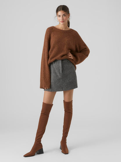 Vmlizzie Hr Herringbone Mini Skirt Rokken En Shorts