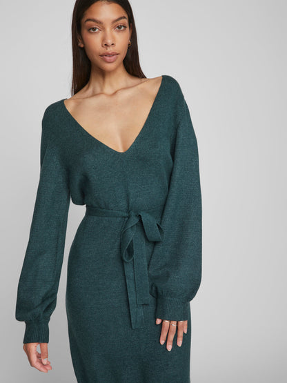 Viril Rev V-Neck Knit Dress - Noos Jurken